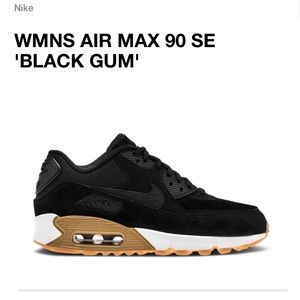 Nike Air Max 90 SE in black/brown gum WMNS size 7.5